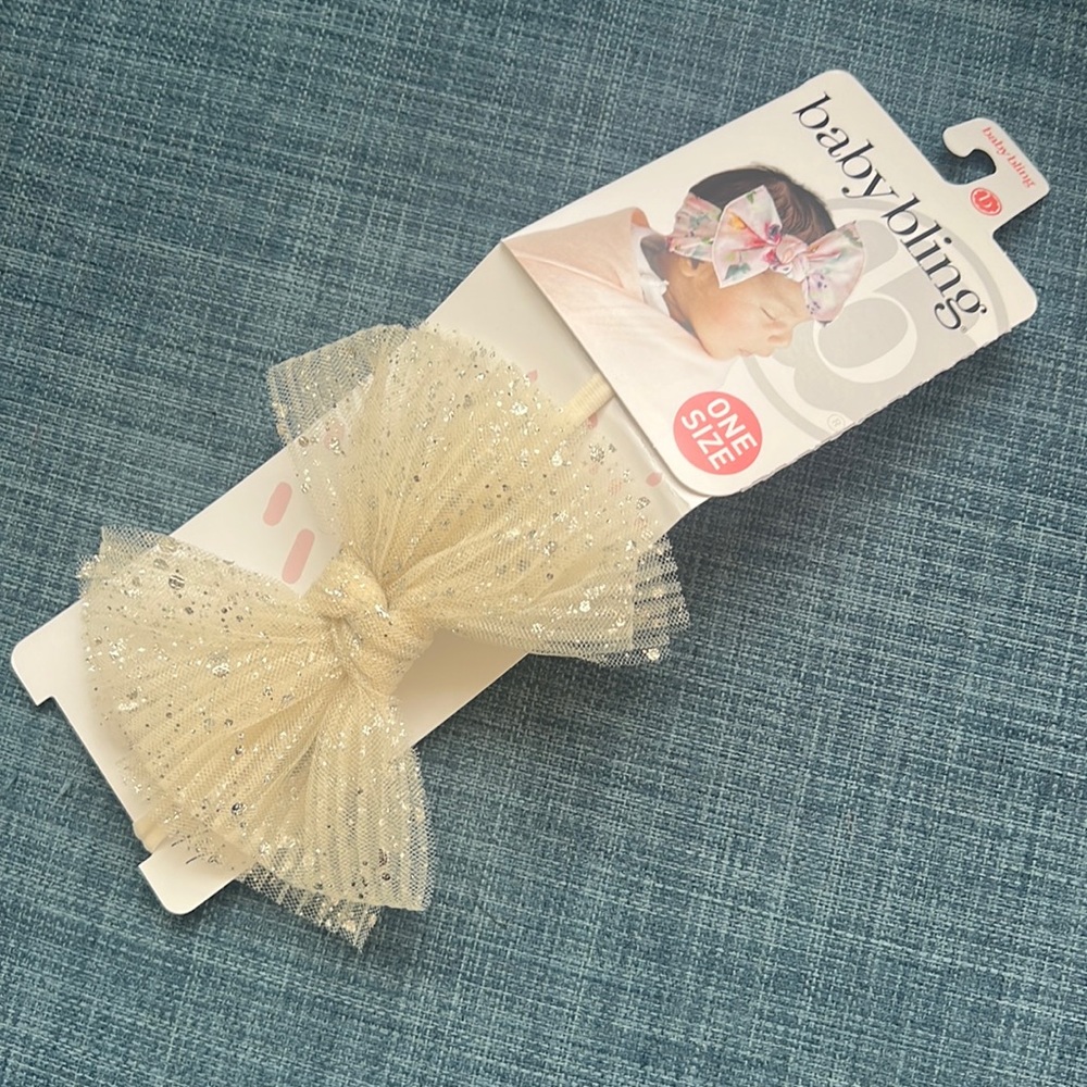 Ivory baby bow